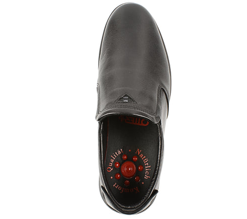 Pantofi casual, barbati, OTTER, 556-01 negru, piele naturala